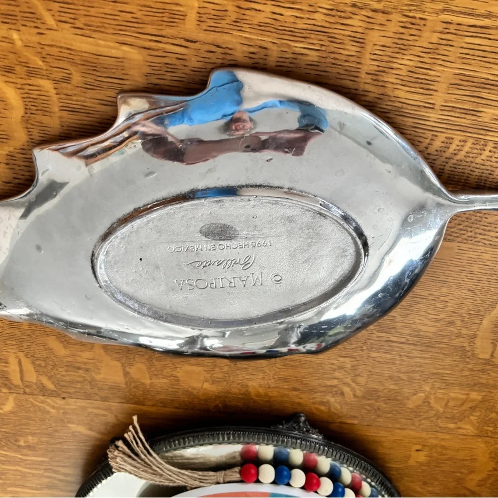 Mariposa Silver Leaf Serveware Tray